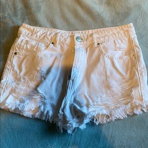 Forever 21 white jean shorts